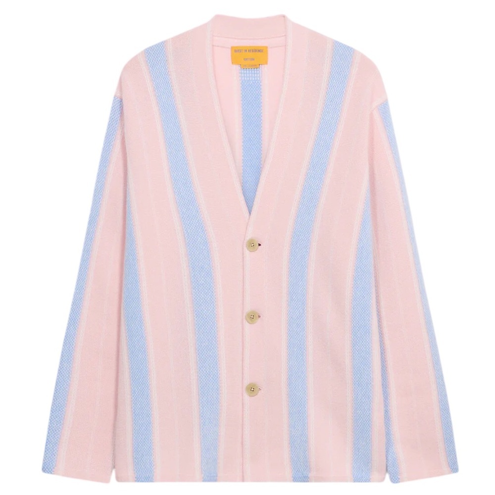 Guest in Residence Baja Everywear Cashmere Cardigan NWT Powder Pink Combo - Picture 13 of 16